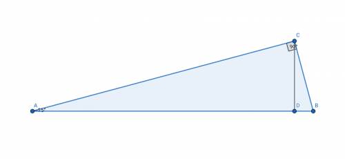 Prove that, in a right triangle with a 15° angle, the altitude to the hypotenuse is one fourth of th