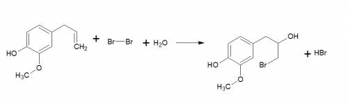 The presence of the carbon-carbon double bond in eugenol can be tested using the bromine water test.