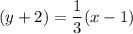 (y + 2) = \dfrac{1}{3}(x - 1)