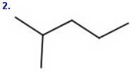 What is the extended and shortened structural formula for 2-methylpentane