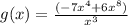 g(x)= \frac{(-7x^4+6x^8)}{x^3}
