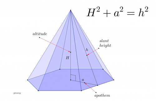 Question - what information is true when calculating the surface area of a pyramid?  check all that
