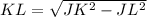 KL=\sqrt{JK^{2}-JL^{2}}