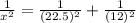 \frac{1}{x^2} =\frac{1}{(22.5)^2} +\frac{1}{(12)^2}