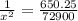 \frac{1}{x^2} =\frac{650.25}{72900}