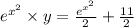 e^{x^{2}}\times y=\frac {e^{x^{2}}}{2} + \frac{11}{2}