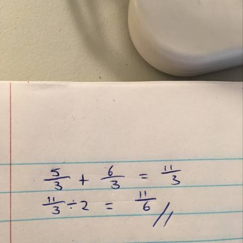 What fraction is between 5/3 and 6/3