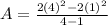 A=\frac{2(4)^2-2(1)^2}{4-1}