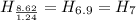 H_{\frac{8.62}{1.24}} = H_{6.9} = H_7