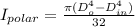 I_{polar}=\frac{\pi (D_{o} ^{4}-D_{in} ^{4}) }{32}