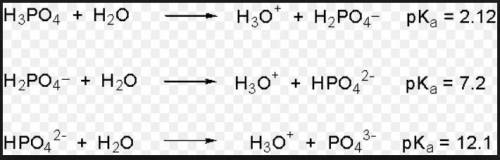 What are the primary chemical components present in a phosphate buffer at ph 7.4?  h3po4 and po43–?