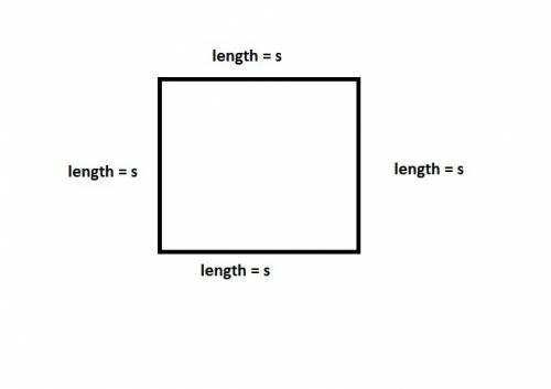 Ofind the perimeter p of a square with side of length s, i can use the formula pequals4s. so the per