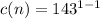 c(n) = 143^{1-1}