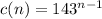 c(n) = 143^{n-1}