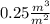 0.25\frac{m^3}{m^2}
