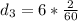 d_3=6*\frac{2}{60}