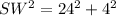 SW^2=24^2+4^2