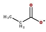 Propanoic acid, ch3ch2cooh, has a pka =4.9. draw the structure of the conjugate base of propanoic ac