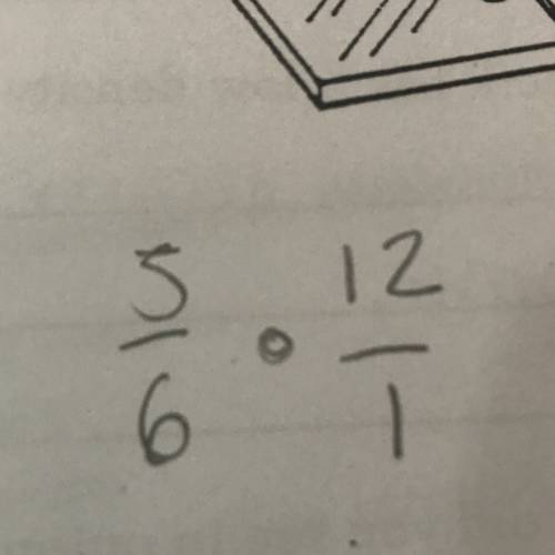How would i do a model to get a answer to 5/6÷1/12