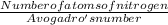 \frac{Number of atoms of nitrogen}{Avogadro's number}
