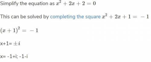 What are the solutions of 3x^2+6x+6=0