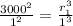 \frac{3000^2}{1^2} = \frac{r_1^3}{1^3}
