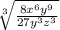 \sqrt[3]{\frac{8x^6y^9}{27y^3z^3}}
