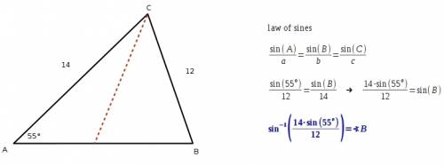 Two triangles can be formed with the given information. use the law of sines to solve the triangles.