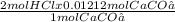 \frac{2 mol HCl x 0.01212 mol CaCO₃}{1 mol CaCO₃}