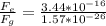 \frac{F_e}{F_g} = \frac{3.44 * 10^{-16}}{1.57*10^{-26}}