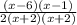 \frac{(x-6)(x-1)}{2(x+2)(x+2)}