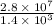 \frac{2.8 \: \times \: {10}^{7} }{1.4 \: \times \: {10}^{3} }