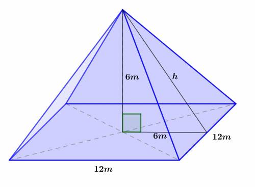 44 points. find the surface area of the pyramid to the nearest whole number.