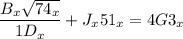 \dfrac{B_x \sqrt{74_x}}{1D_x}+J_x51_x=4G3_x
