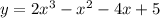 y=2x^3-x^2-4x+5