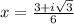 x=\frac{3+i\sqrt{3}}{6}