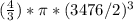 (\frac{4}{3} )*\pi *(3476 /2)^{3}