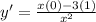 y'= \frac{x(0)-3(1)}{x^2}
