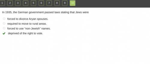 In 1935 the german government passed laws stating that jews were