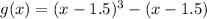 g(x)=(x-1.5)^3-(x-1.5)
