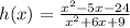h(x)=\frac{x^2-5x-24}{x^2+6x+9}