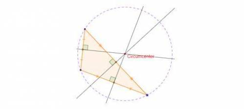 Which of the following are properties of the circumcenter of a triangle?  check all that apply. corr