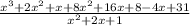\frac{x^3+2x^2+x+8x^2+16x+8-4x+31}{x^2+2x+1}