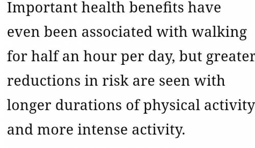 The risk for developing preventable or improvable chronic illness is decreased with  minutes of phys