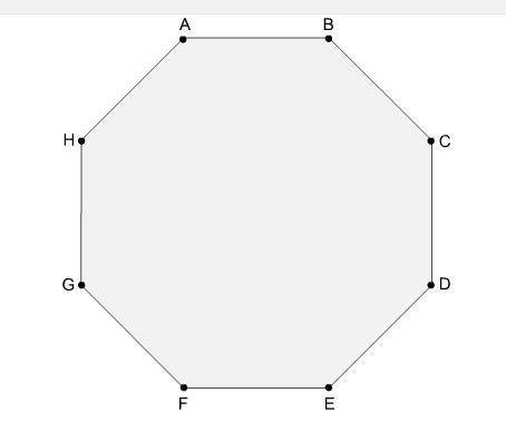Abcdefgh is a regular octagon. the minimum degree of rotation by which this octagon can map onto its