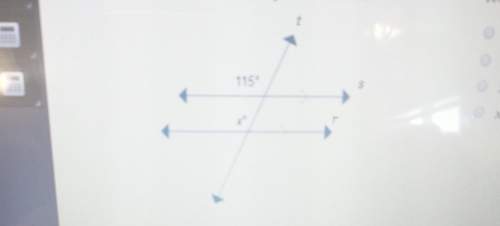 Two parallel lines are crossed by a transversal. what is the value of x ? x=45x=65