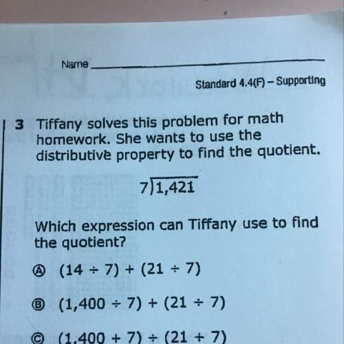 Tiffany solves this problem for a math homework she wants to use distributed properly defined the qu