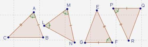 Which triangles are congruent according to the sas criterion?  abc and lmn lmn an
