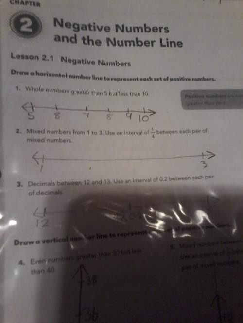 Question 2.! finish the number line