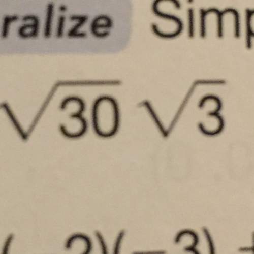 The square root of 30 times the square root of 3